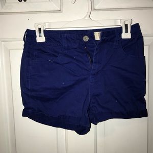Cobalt blue high waisted shorts